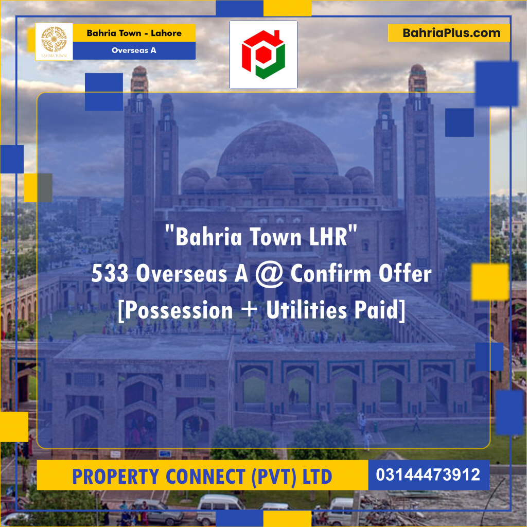 10 Marla Residential Plot for Sale in Overseas A -  Bahria Town, Lahore - (BP-311584)