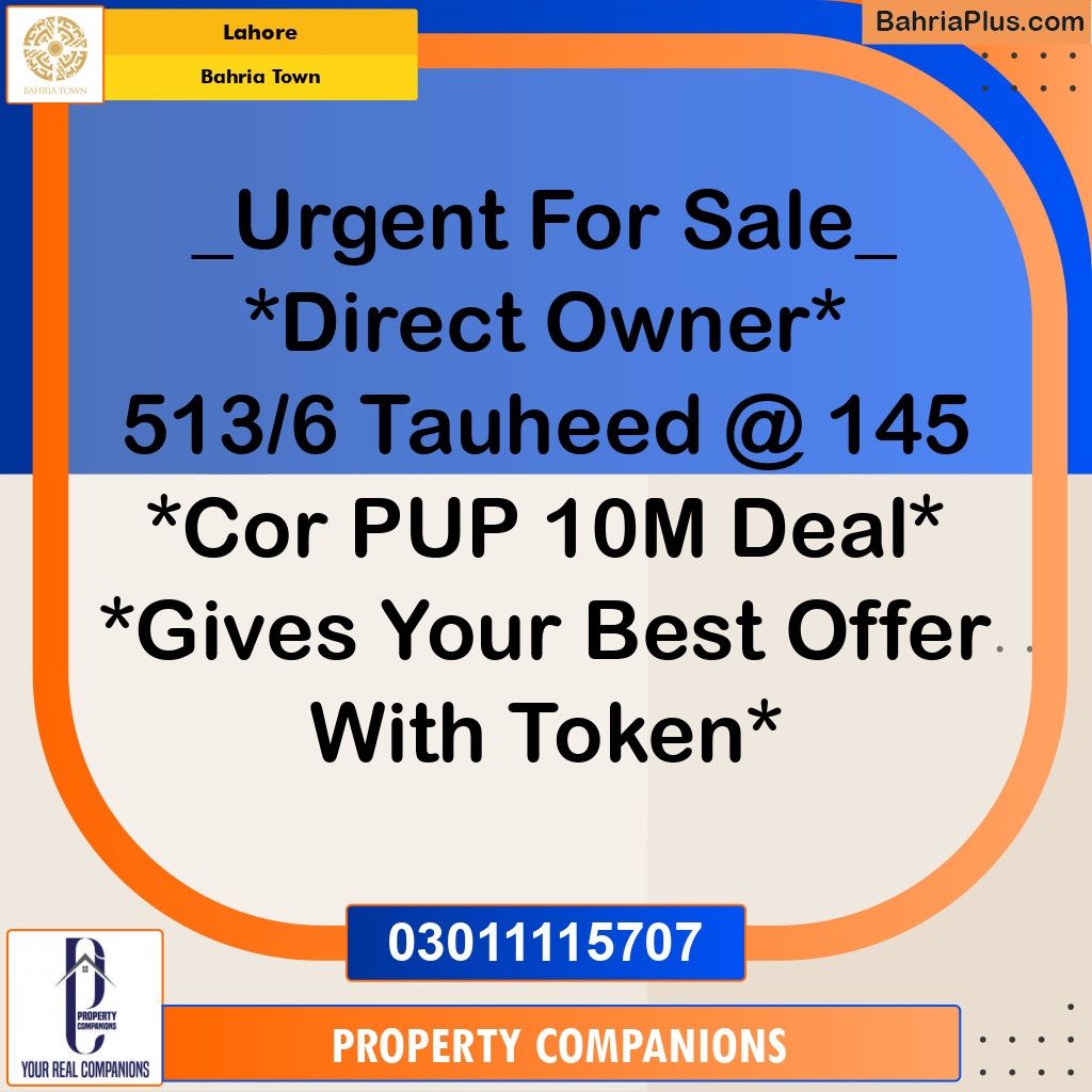 Residential Plot for Sale in Bahria Town, Lahore - (BP-311632)