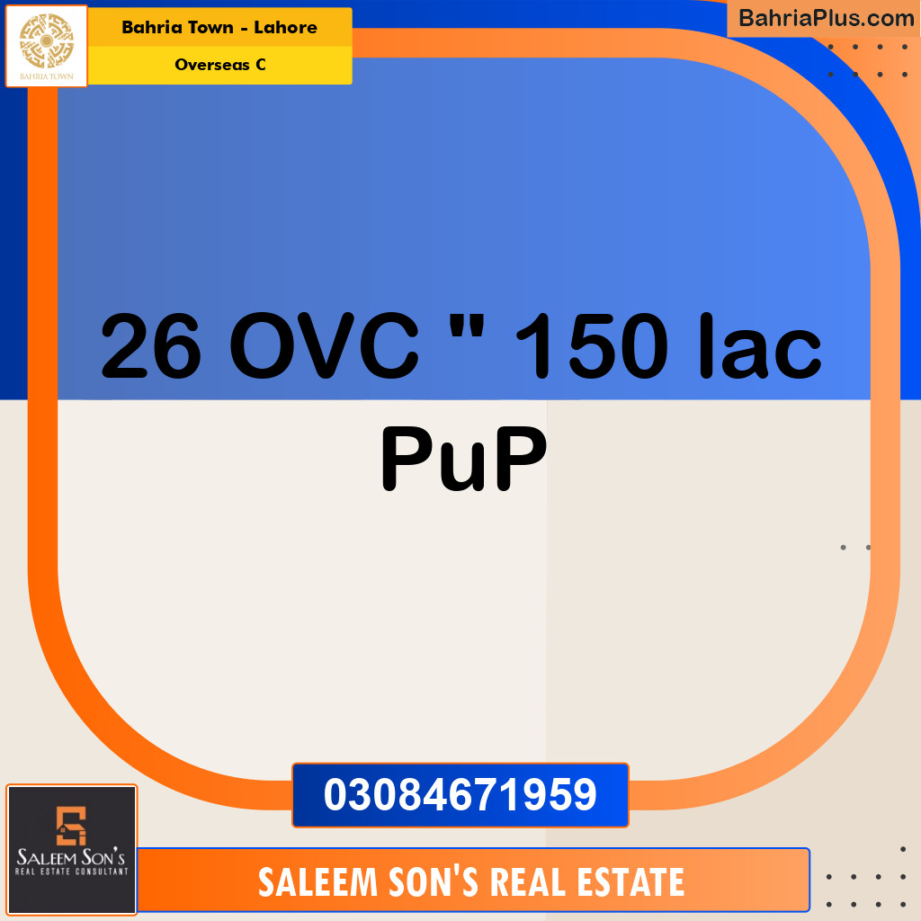 10 Marla Residential Plot for Sale in Overseas C -  Bahria Town, Lahore - (BP-311683)