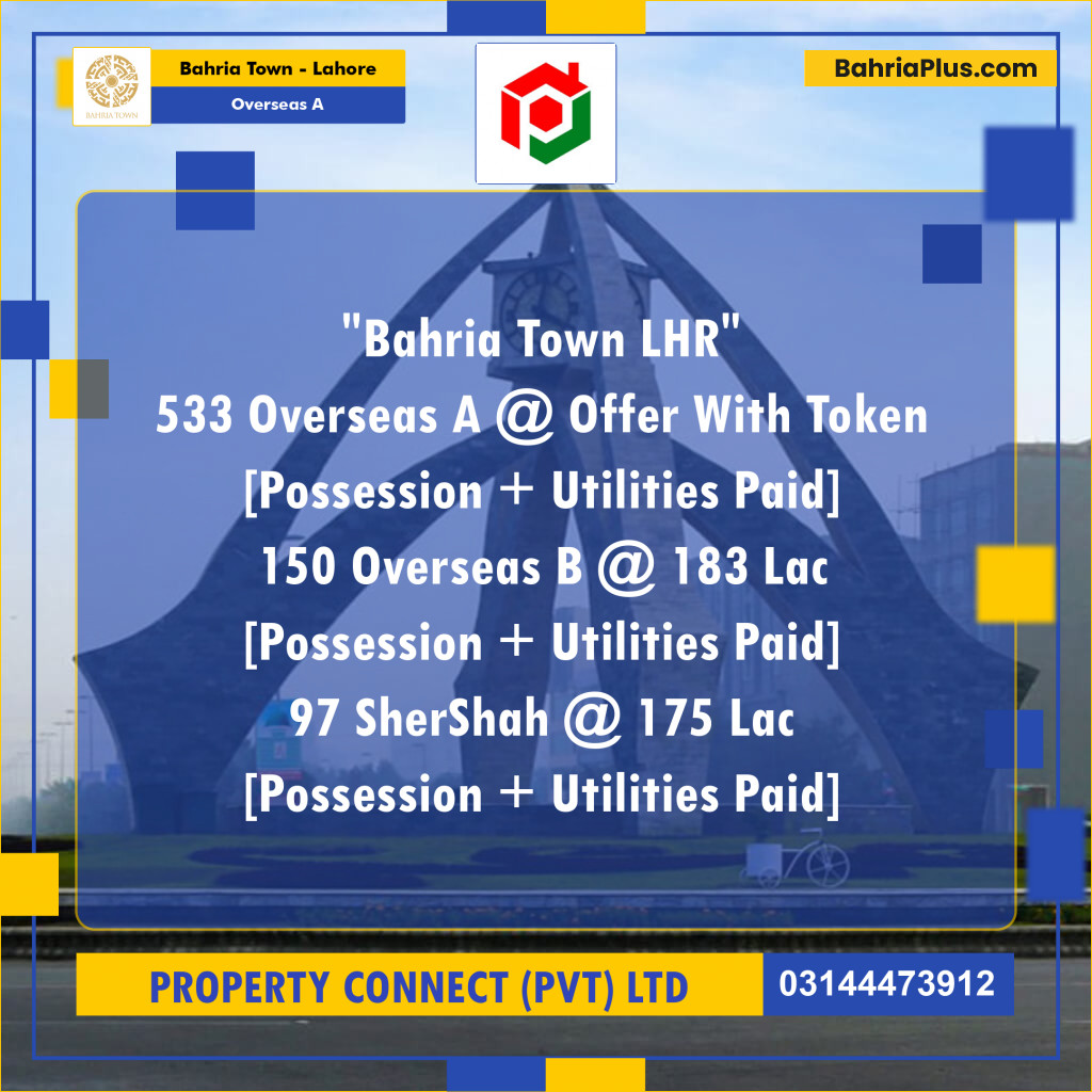 10 Marla Residential Plot for Sale in Overseas A -  Bahria Town, Lahore - (BP-311716)