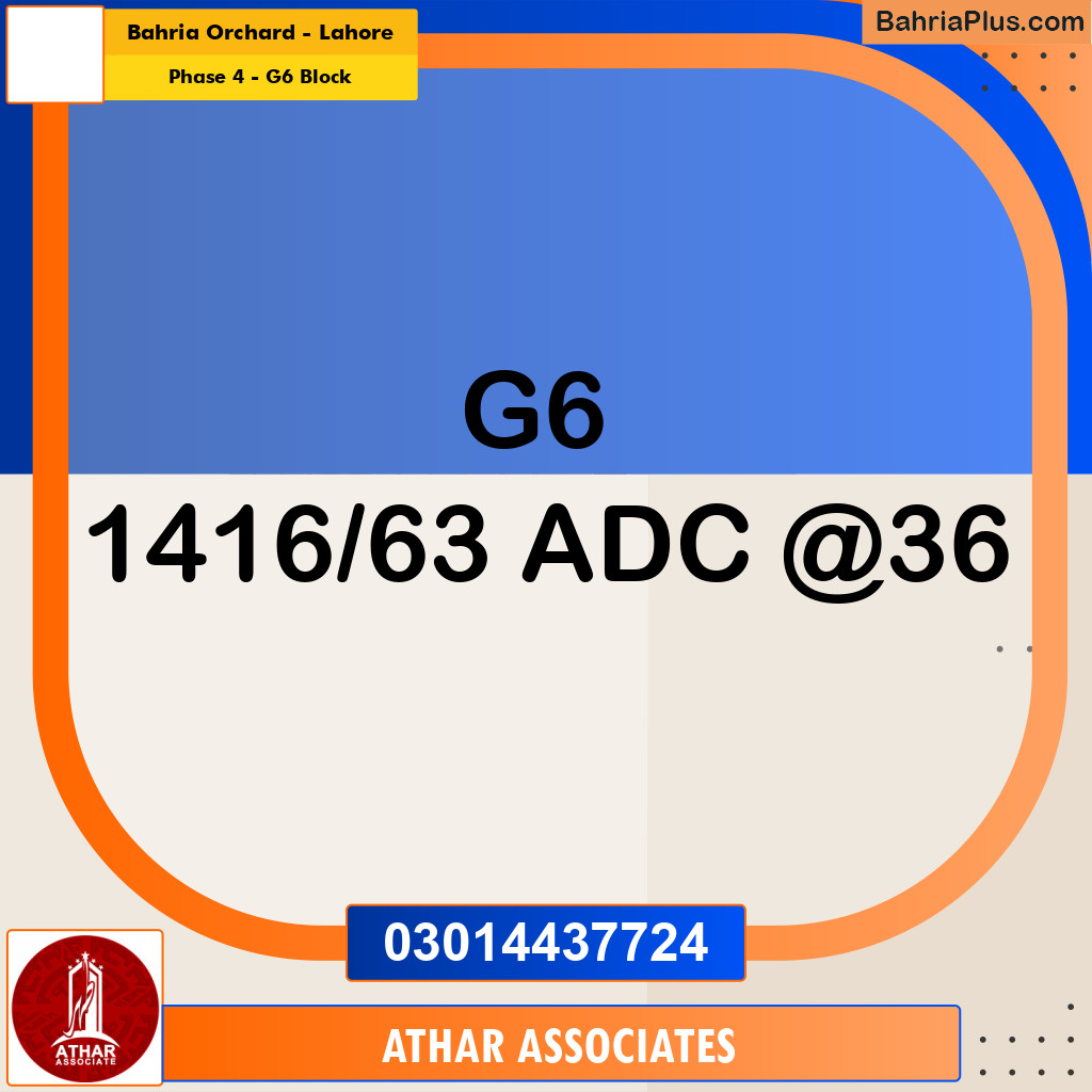 5 Marla Residential Plot for Sale in Phase 4 - G6 Block -  Bahria Orchard, Lahore - (BP-311916)
