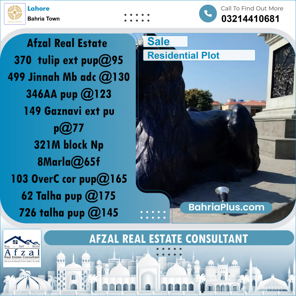 Residential Plot for Sale in Bahria Town, Lahore - (BP-311972)