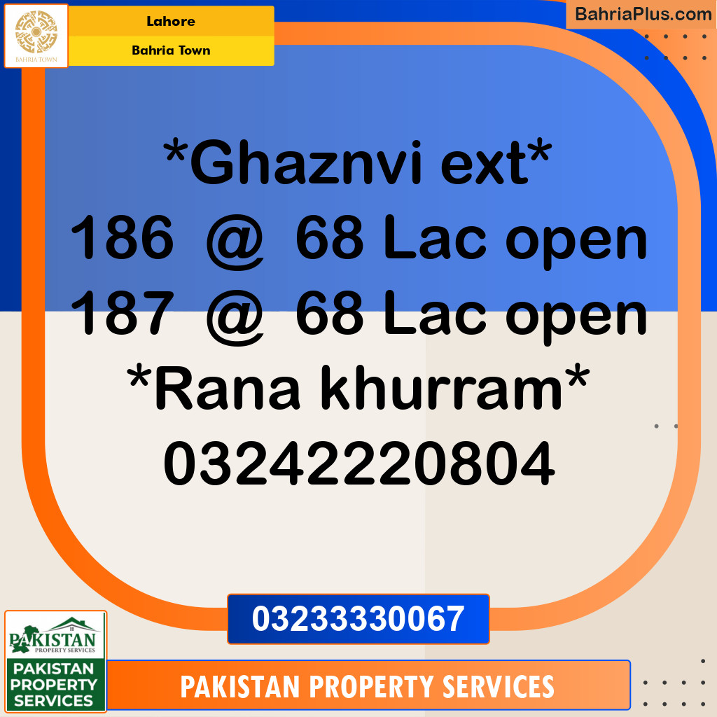 5 Marla Residential Plot for Sale in Bahria Town, Lahore - (BP-312009)