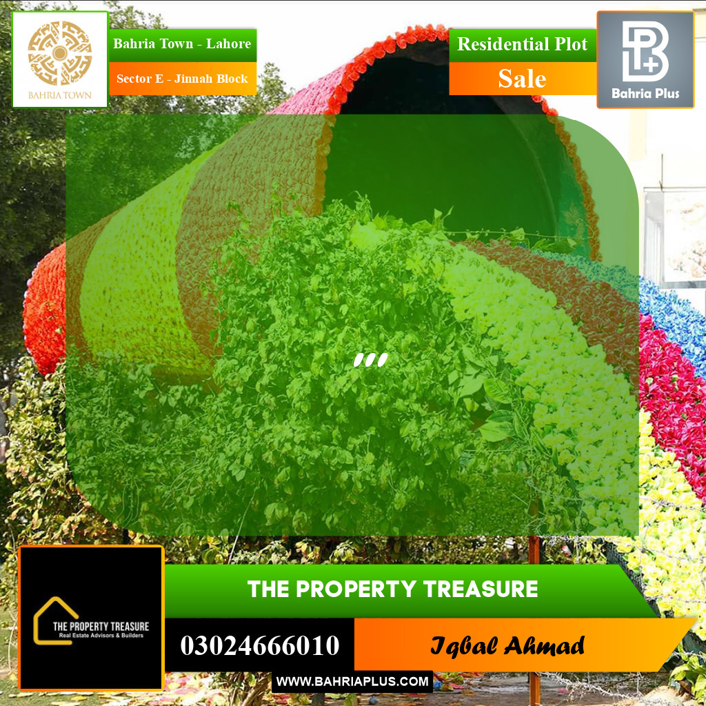 Residential Plot for Sale in Sector E - Jinnah Block -  Bahria Town, Lahore - (BP-312016)
