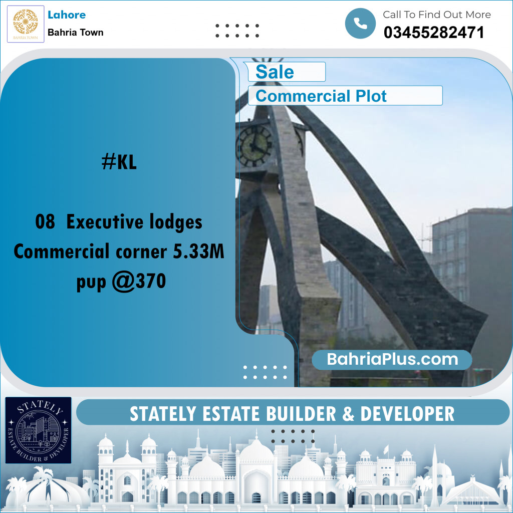 Commercial Plot for Sale in Bahria Town, Lahore - (BP-312026)