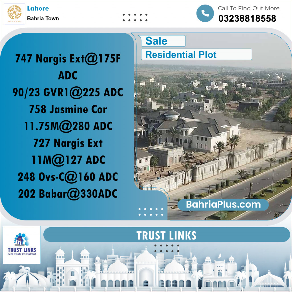 Residential Plot for Sale in Bahria Town, Lahore - (BP-312193)