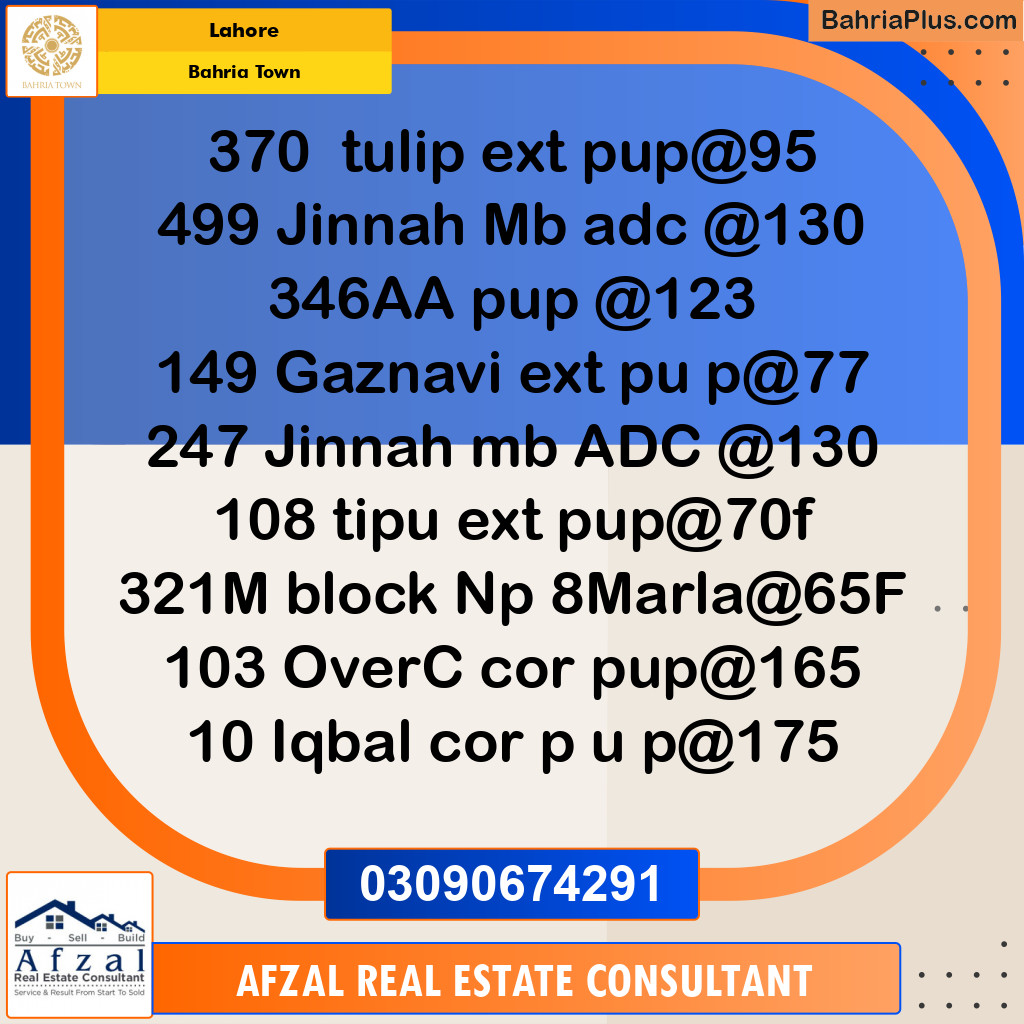 Residential Plot for Sale in Bahria Town, Lahore - (BP-312217)