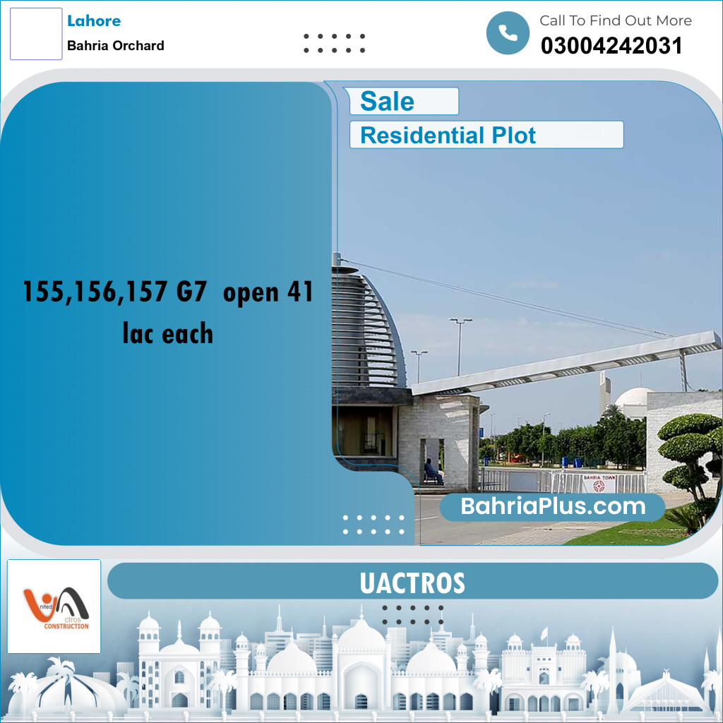 5 Marla Residential Plot for Sale in Bahria Orchard, Lahore - (BP-312282)