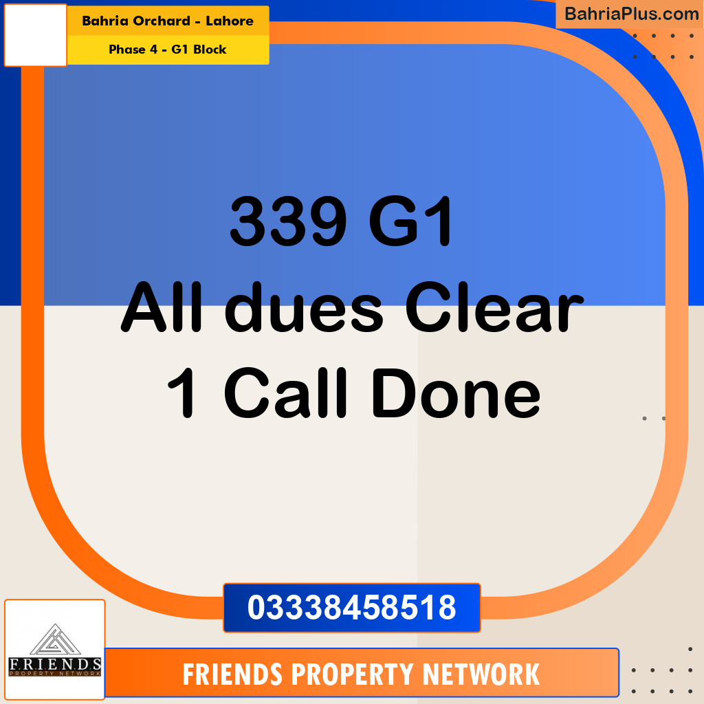 20 Marla Residential Plot for Sale in Phase 4 - G1 Block -  Bahria Orchard, Lahore - (BP-312285)