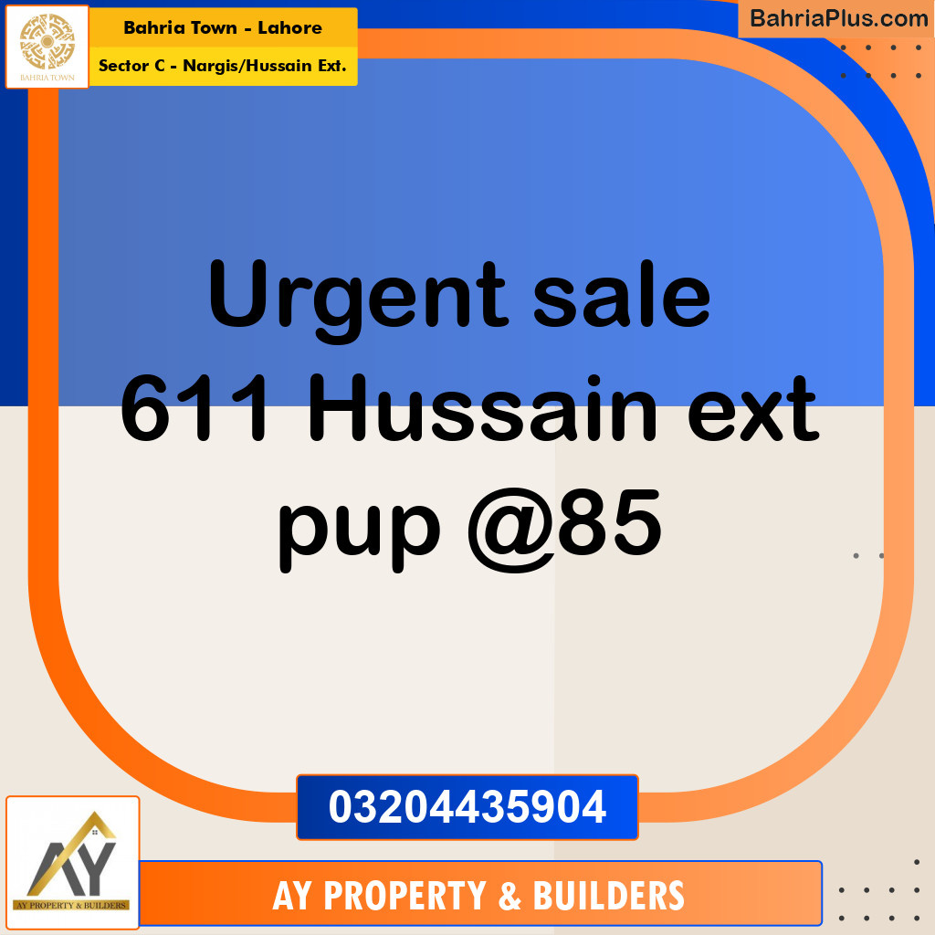 5 Marla Residential Plot for Sale in Sector C - Nargis/Hussain Ext. -  Bahria Town, Lahore - (BP-312300)