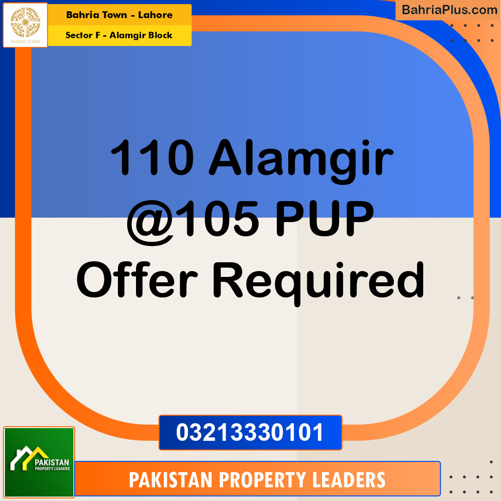 10 Marla Residential Plot for Sale in Sector F - Alamgir Block -  Bahria Town, Lahore - (BP-312354)