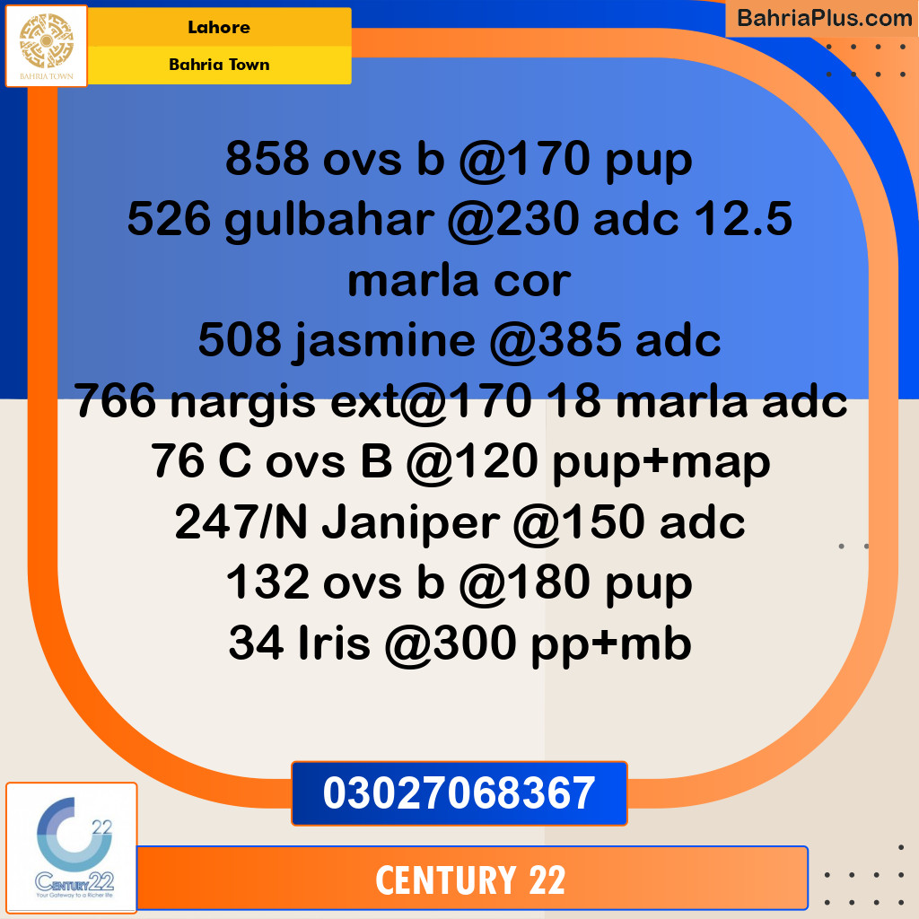 Residential Plot for Sale in Bahria Town, Lahore - (BP-312363)