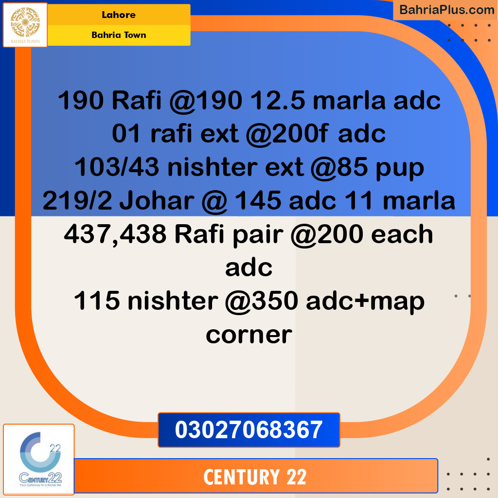 Residential Plot for Sale in Bahria Town, Lahore - (BP-312365)