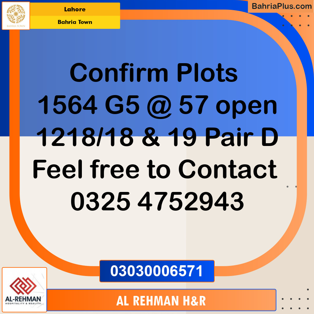 5 Marla Residential Plot for Sale in Bahria Town, Lahore - (BP-312485)