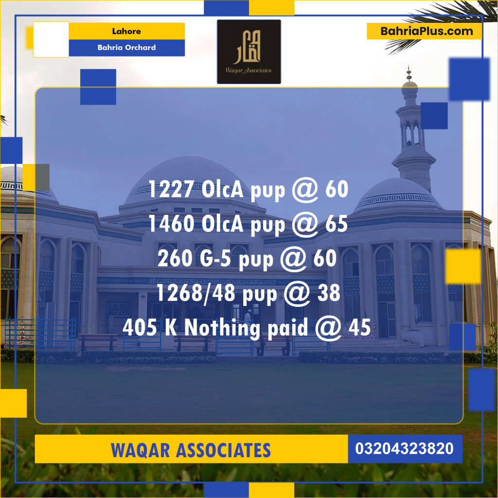 5 Marla Residential Plot for Sale in Bahria Orchard, Lahore - (BP-312531)