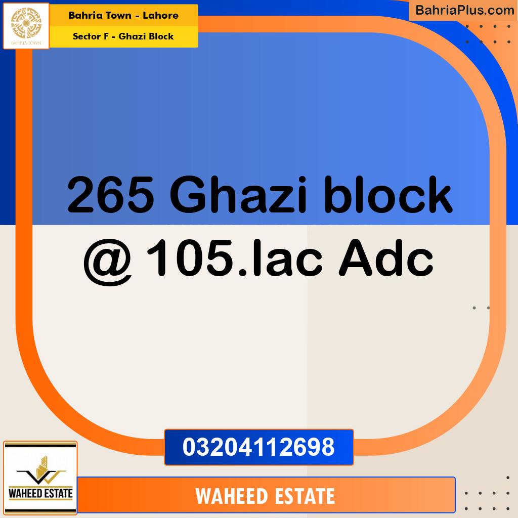 10 Marla Residential Plot for Sale in Sector F - Ghazi Block -  Bahria Town, Lahore - (BP-312718)