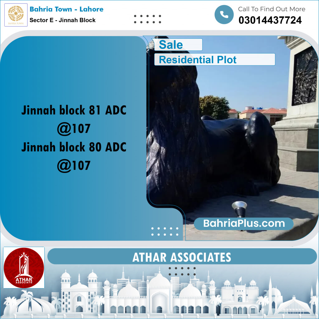 5 Marla Residential Plot for Sale in Sector E - Jinnah Block -  Bahria Town, Lahore - (BP-312782)