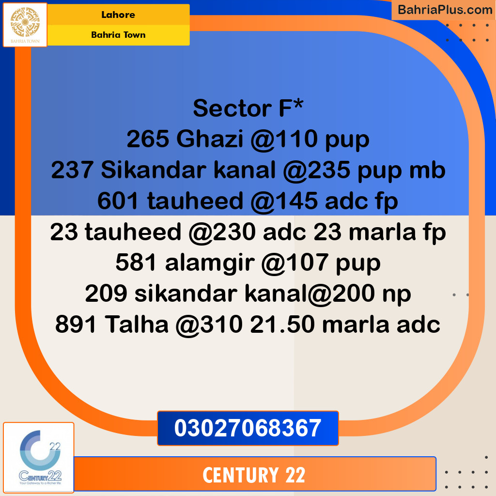 Residential Plot for Sale in Bahria Town, Lahore - (BP-312810)
