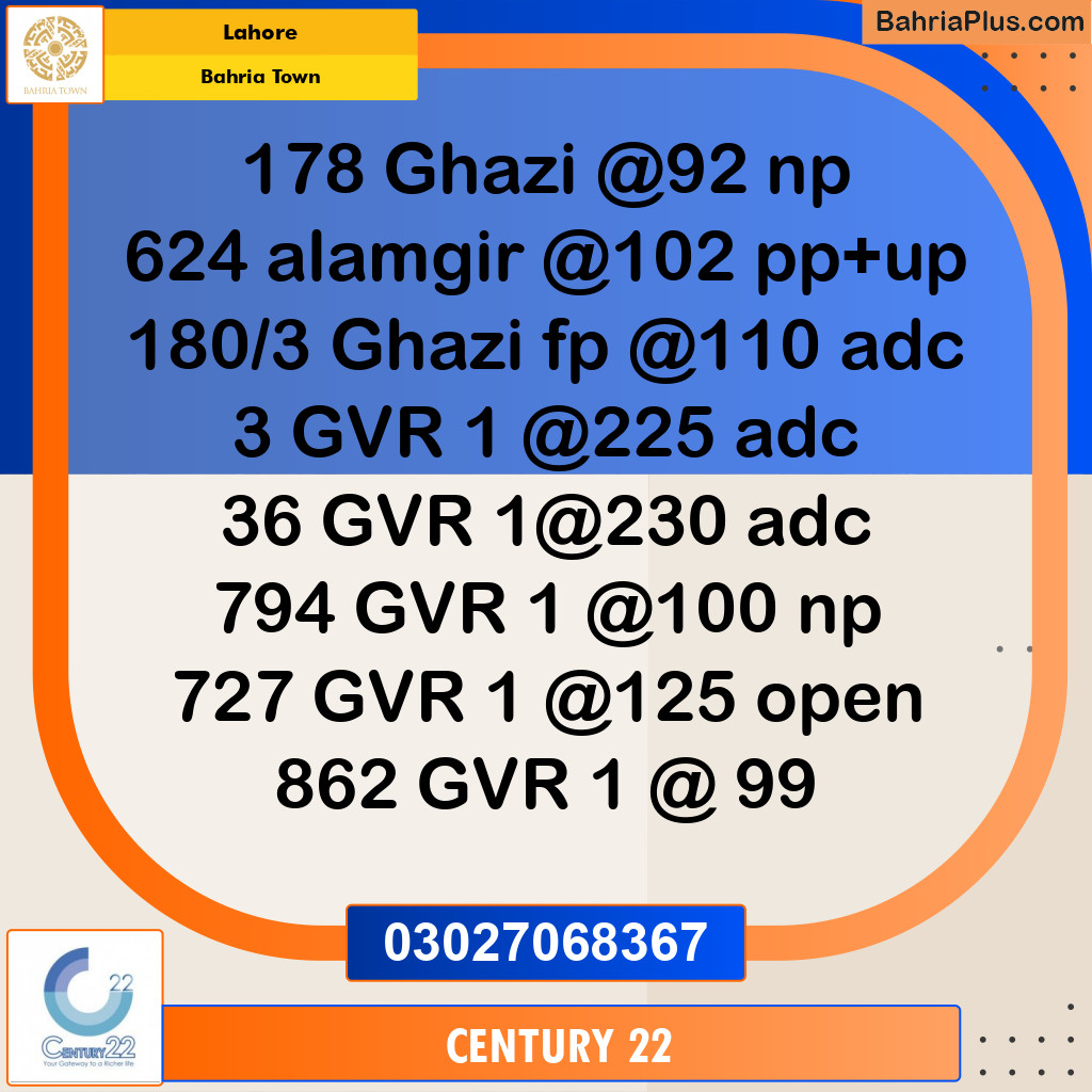Residential Plot for Sale in Bahria Town, Lahore - (BP-312812)