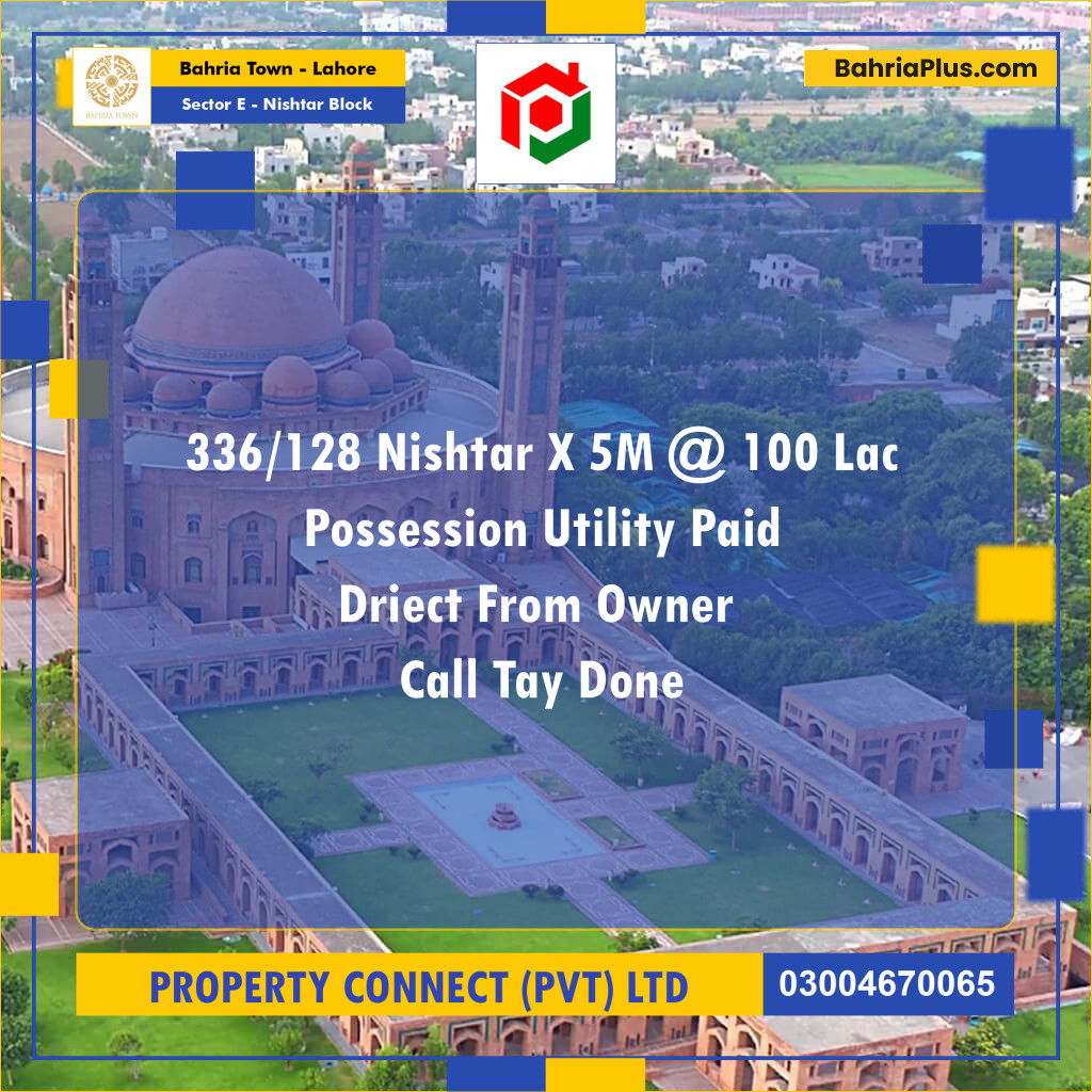 5 Marla Residential Plot for Sale in Sector E - Nishtar Block -  Bahria Town, Lahore - (BP-312864)