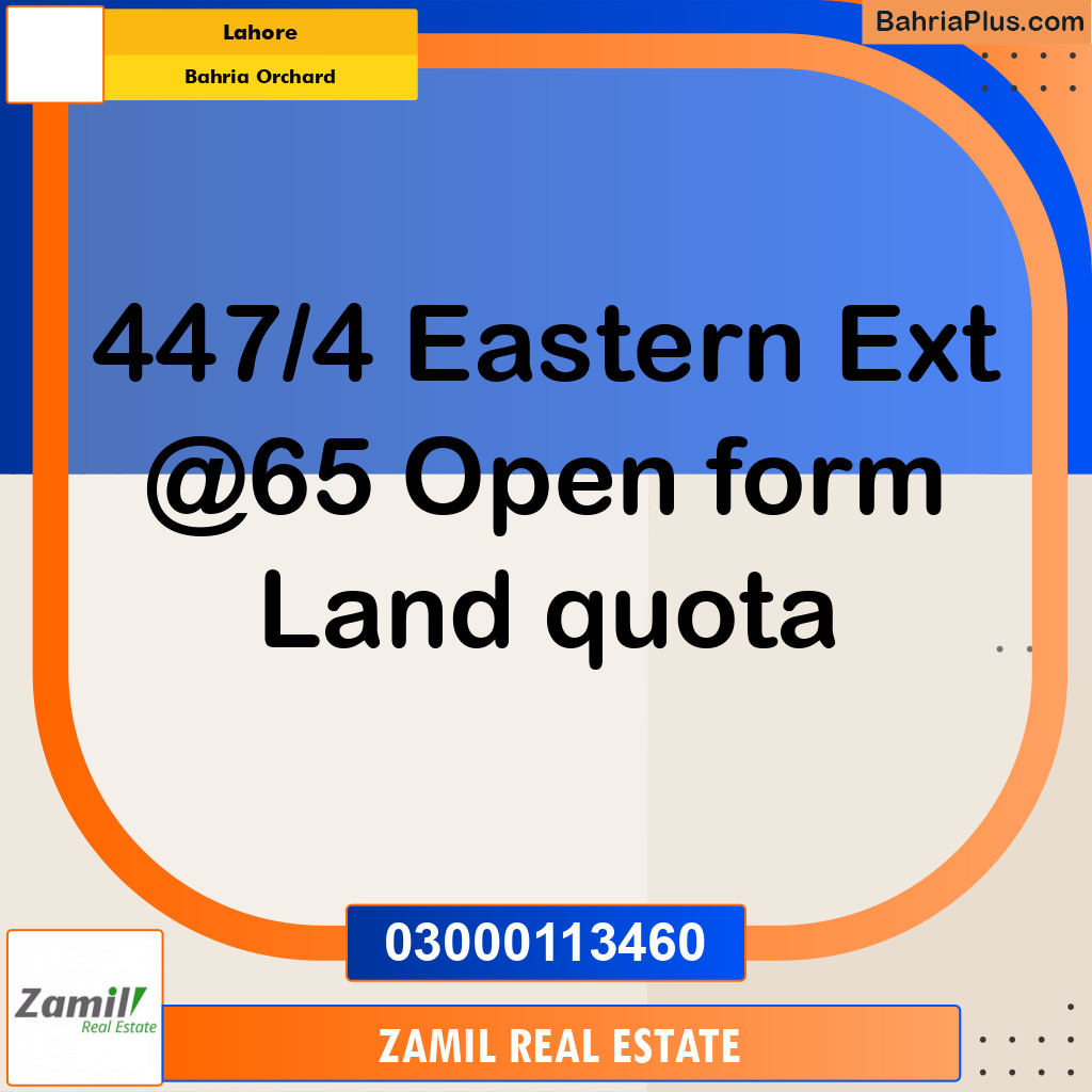 Residential Plot for Sale in Bahria Orchard, Lahore - (BP-312929)