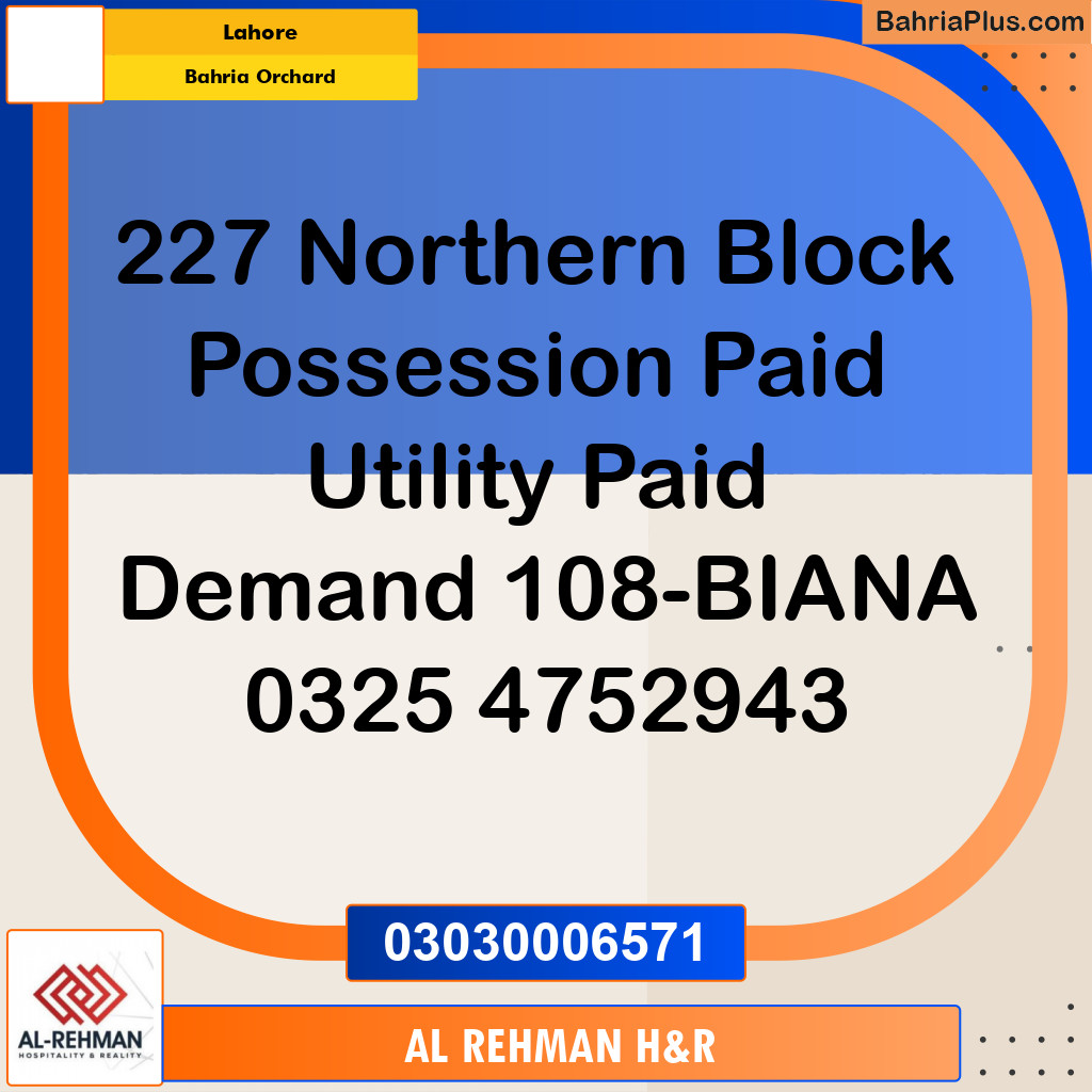 10 Marla Residential Plot for Sale in Bahria Orchard, Lahore - (BP-312985)