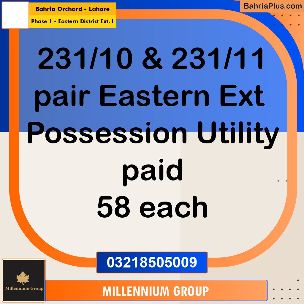 5 Marla Residential Plot for Sale in Phase 1 - Eastern District Ext. I -  Bahria Orchard, Lahore - (BP-313036)