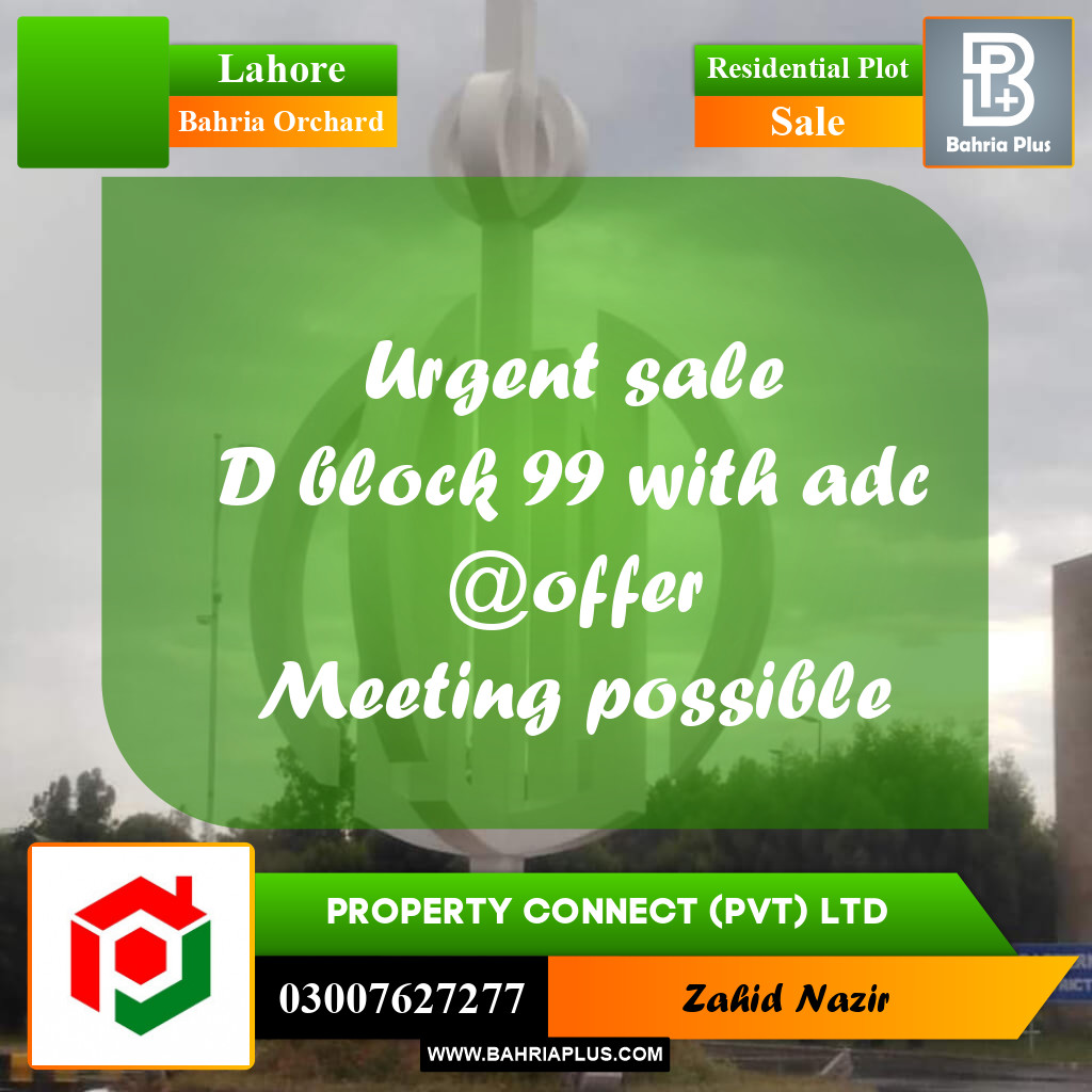 Residential Plot for Sale in Bahria Orchard, Lahore - (BP-313037)