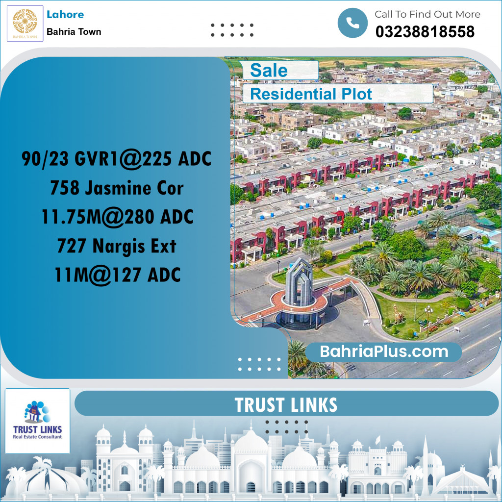 Residential Plot for Sale in Bahria Town, Lahore - (BP-313049)