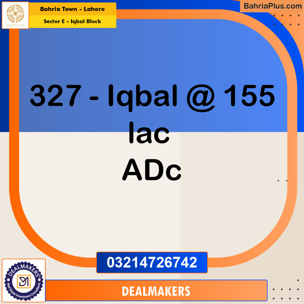 10 Marla Residential Plot for Sale in Sector E - Iqbal Block -  Bahria Town, Lahore - (BP-313410)