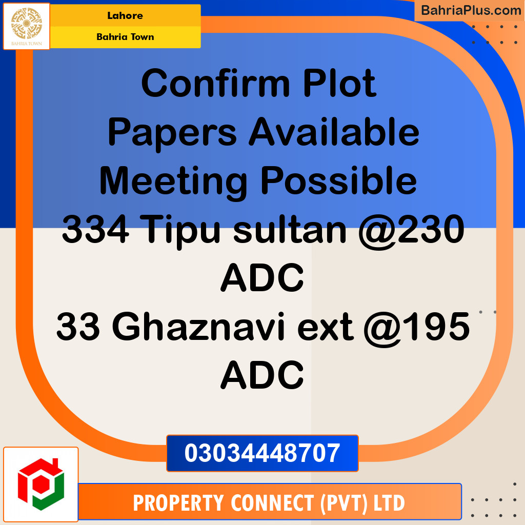 Residential Plot for Sale in Bahria Town, Lahore - (BP-313438)