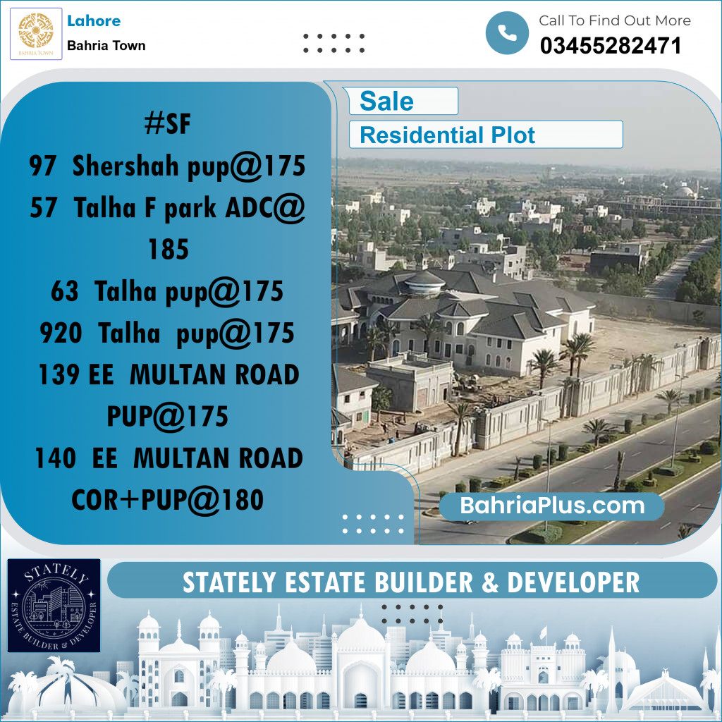 Residential Plot for Sale in Bahria Town, Lahore - (BP-313470)