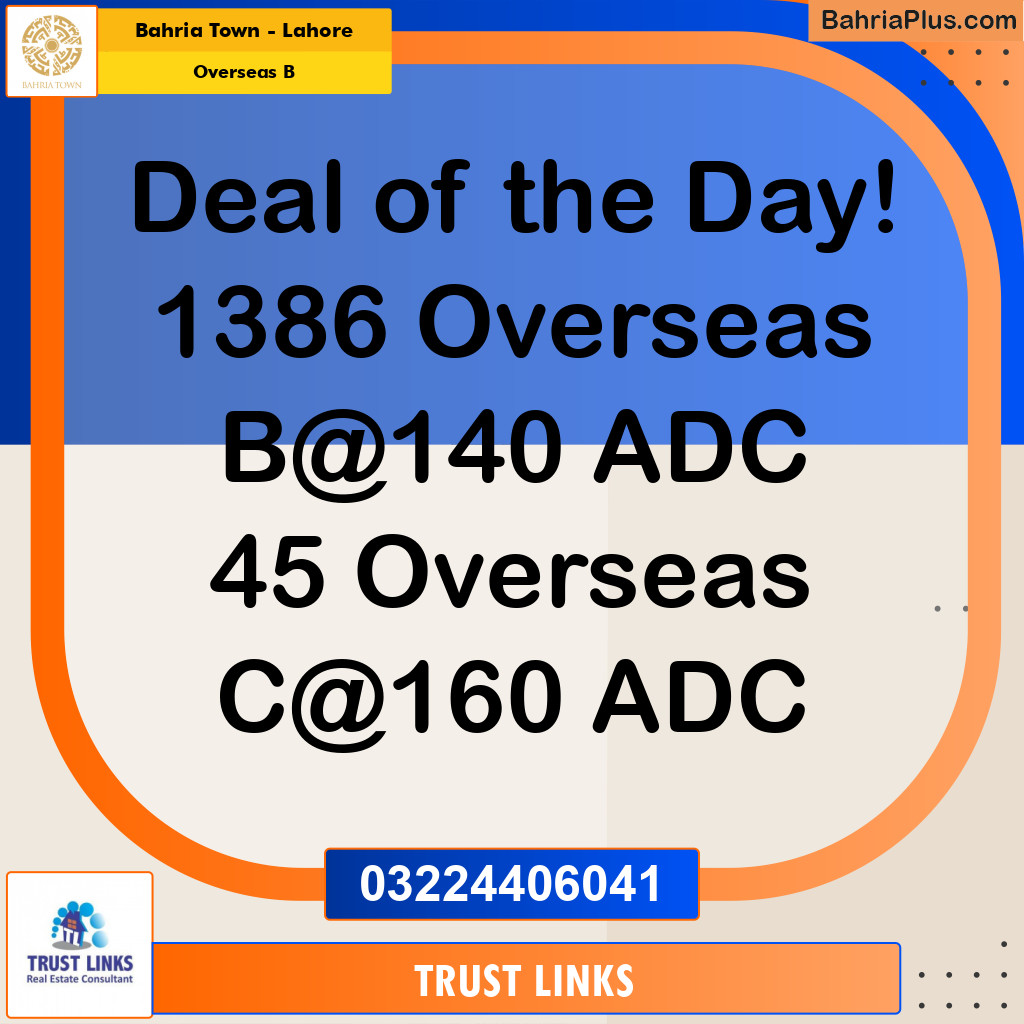 10 Marla Residential Plot for Sale in Overseas B -  Bahria Town, Lahore - (BP-313516)