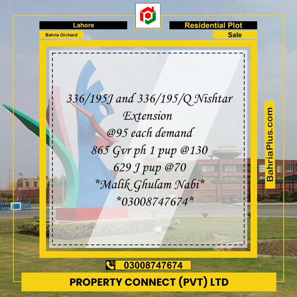 Residential Plot for Sale in Bahria Orchard, Lahore - (BP-313587)
