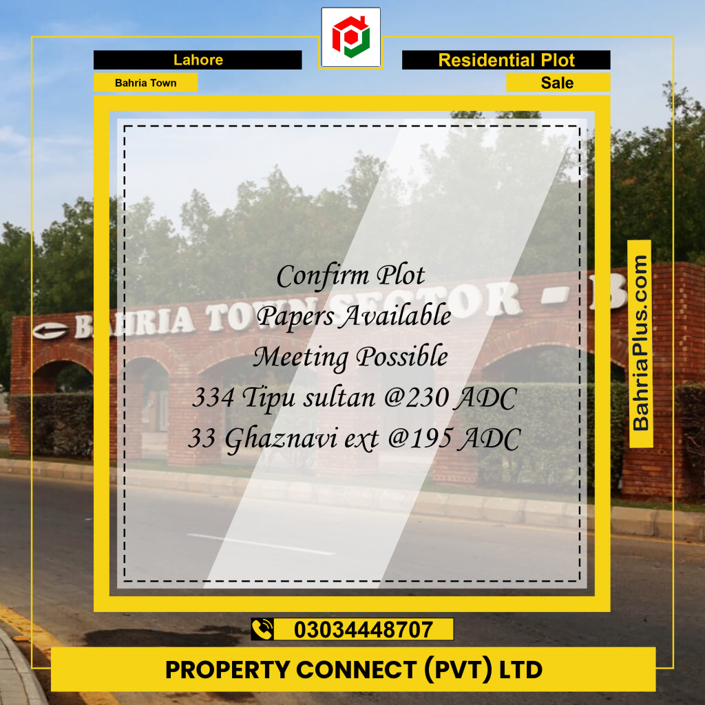Residential Plot for Sale in Bahria Town, Lahore - (BP-313736)