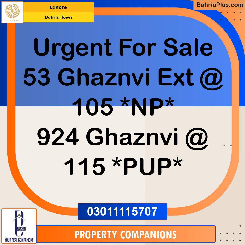 Residential Plot for Sale in Bahria Town, Lahore - (BP-313789)