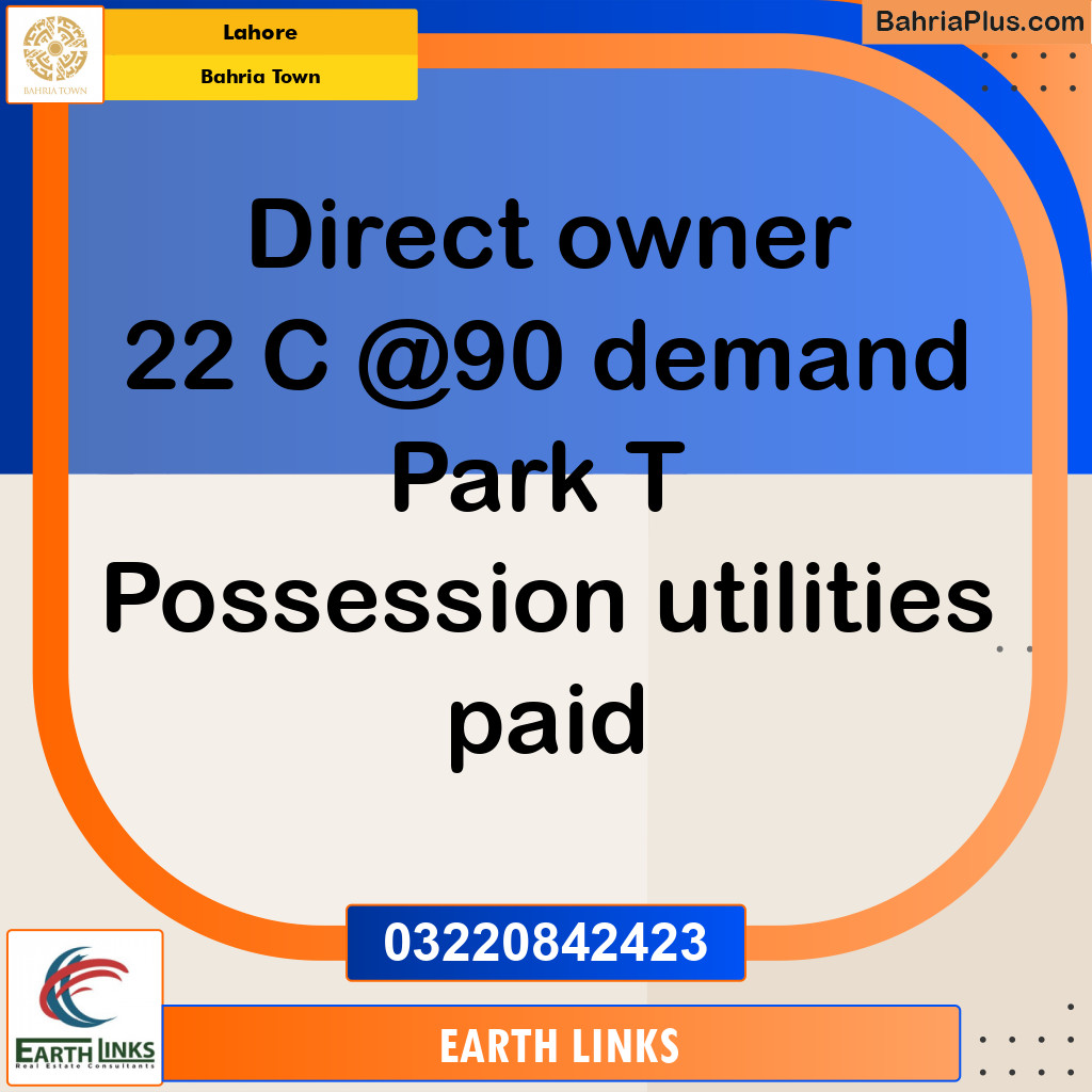 Residential Plot for Sale in Bahria Town, Lahore - (BP-313798)