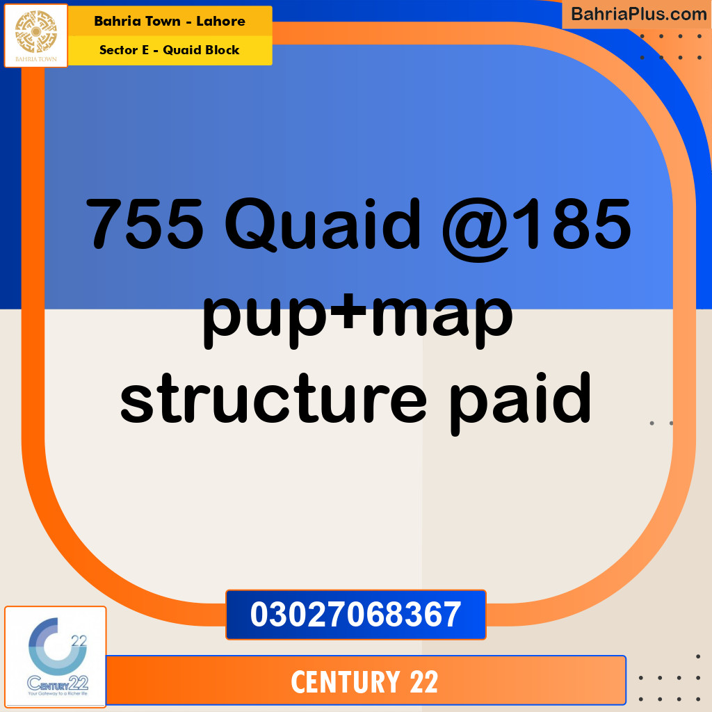 Residential Plot for Sale in Sector E - Quaid Block -  Bahria Town, Lahore - (BP-313832)