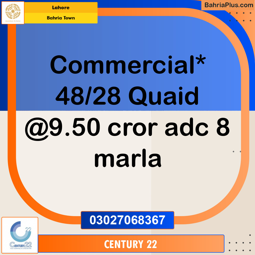 Commercial Plot for Sale in Bahria Town, Lahore - (BP-313844)