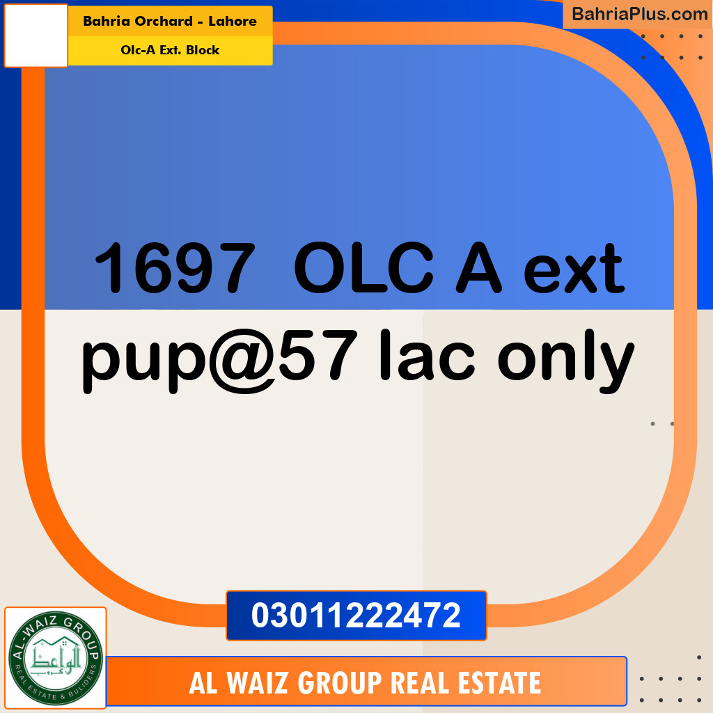 5 Marla Residential Plot for Sale in OLC-A Ext. Block -  Bahria Orchard, Lahore - (BP-313875)
