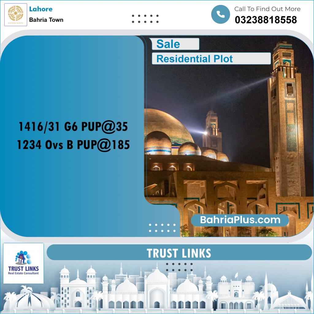 Residential Plot for Sale in Bahria Town, Lahore - (BP-313879)