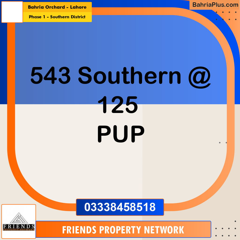 10 Marla Residential Plot for Sale in Phase 1 - Southern District -  Bahria Orchard, Lahore - (BP-313889)