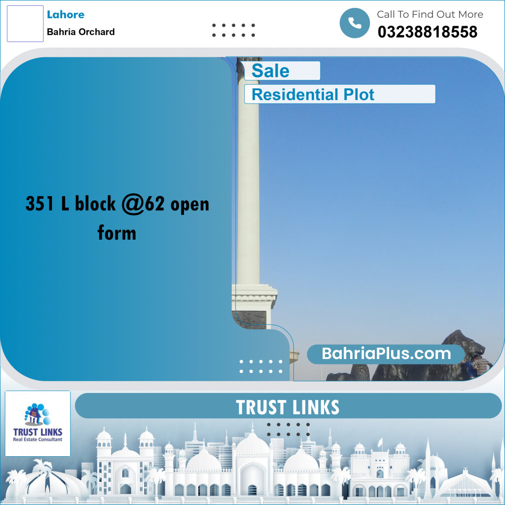 Residential Plot for Sale in Bahria Orchard, Lahore - (BP-313896)