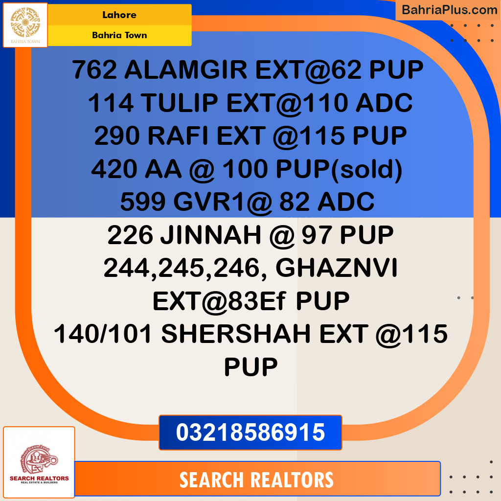 Residential Plot for Sale in Bahria Town, Lahore - (BP-313907)