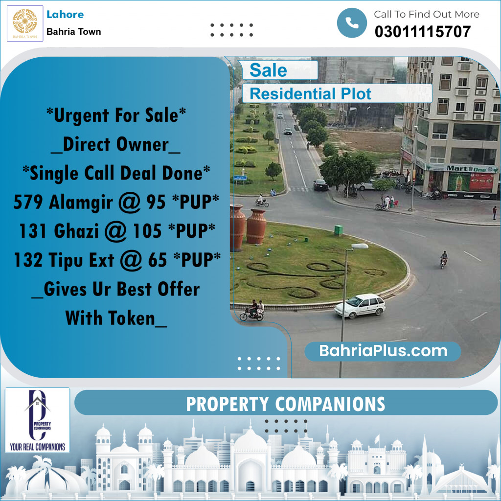 Residential Plot for Sale in Bahria Town, Lahore - (BP-313964)