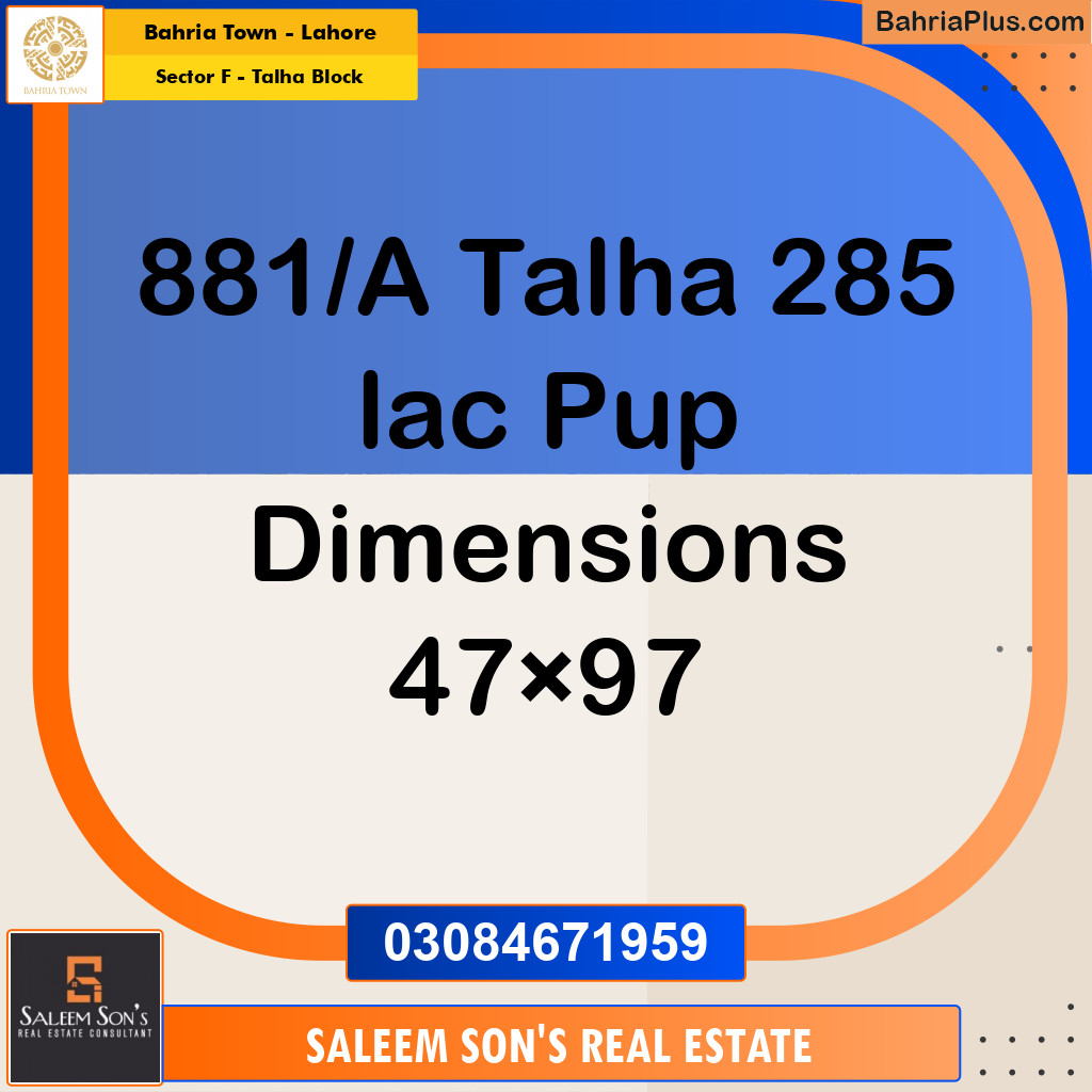 1 Kanal Residential Plot for Sale in Sector F - Talha Block -  Bahria Town, Lahore - (BP-314114)