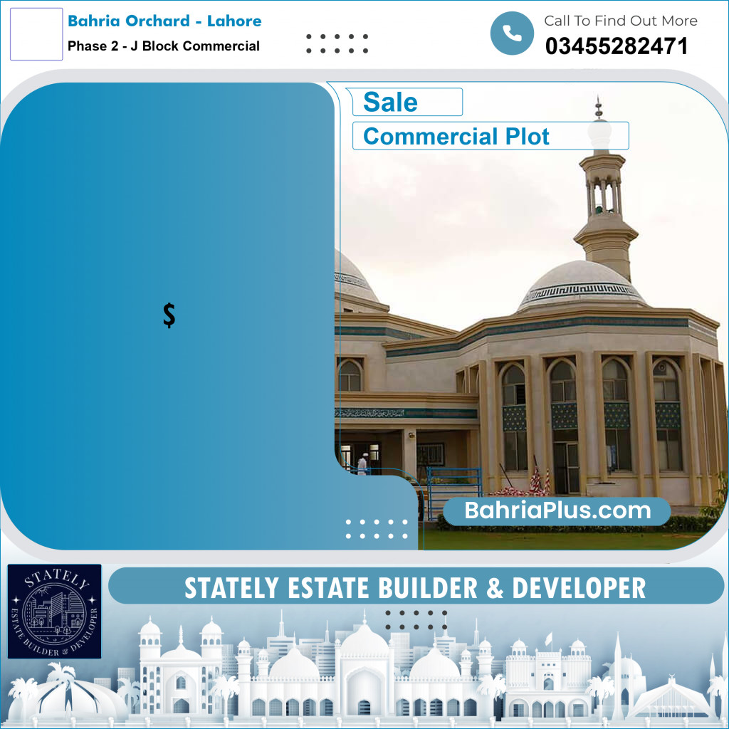 4 Marla Commercial Plot for Sale in Phase 2 - J Block Commercial -  Bahria Orchard, Lahore - (BP-314209)