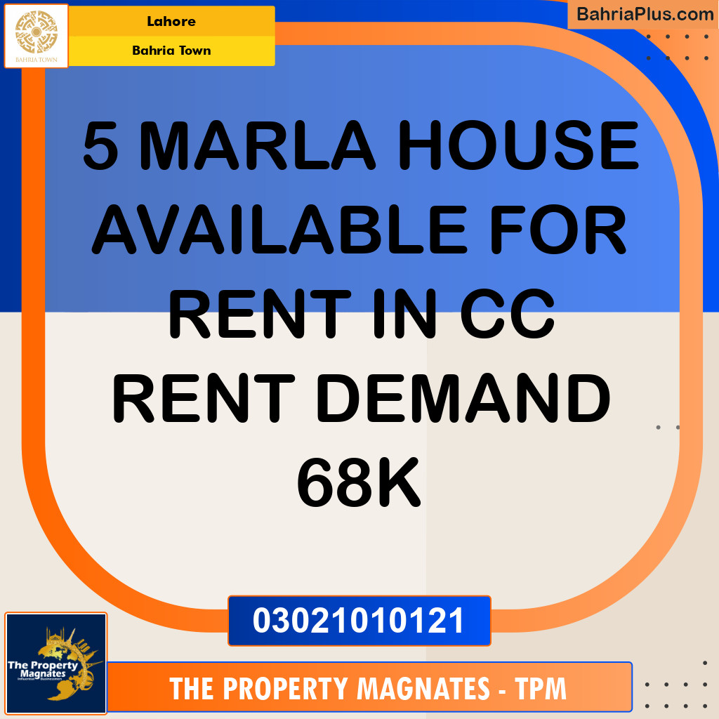 Residential House for Rent in Bahria Town, Lahore - (BP-314270)