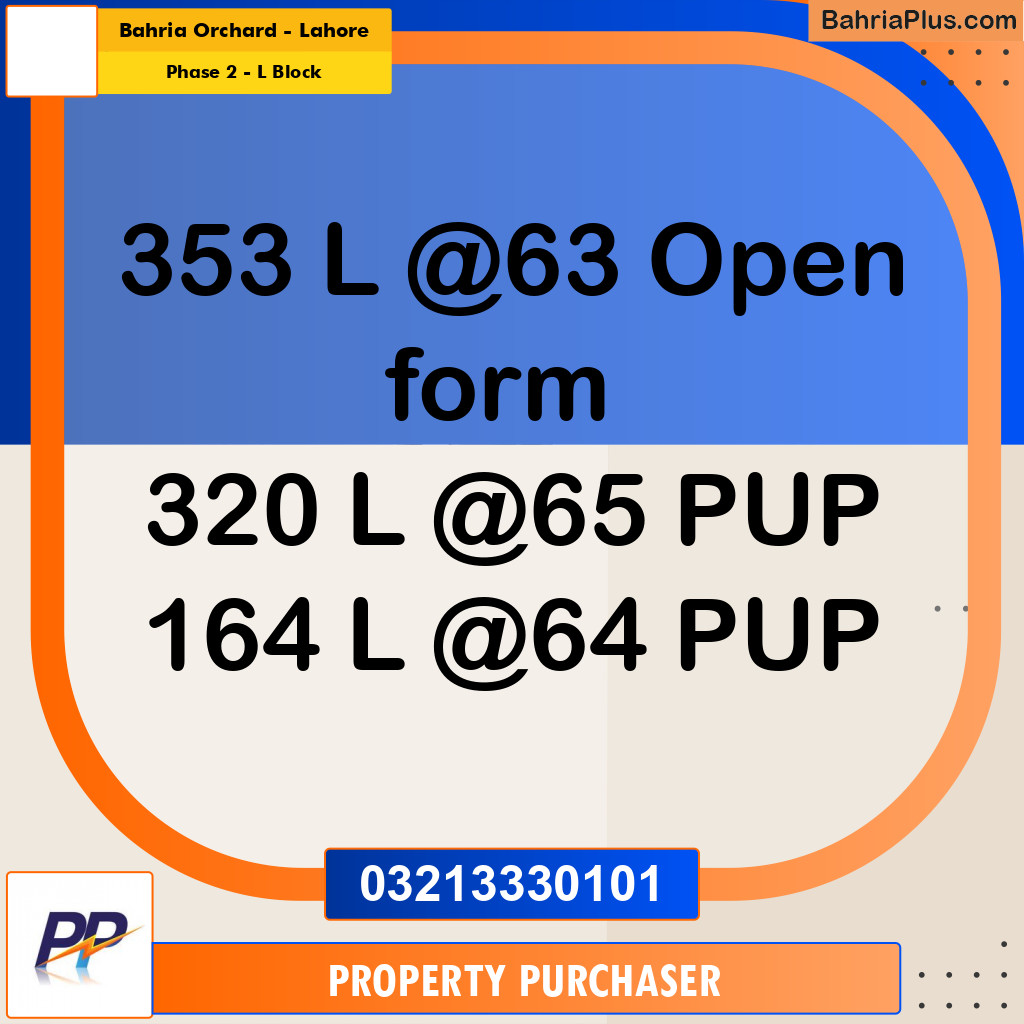 5 Marla Residential Plot for Sale in Phase 2 - L Block -  Bahria Orchard, Lahore - (BP-314335)