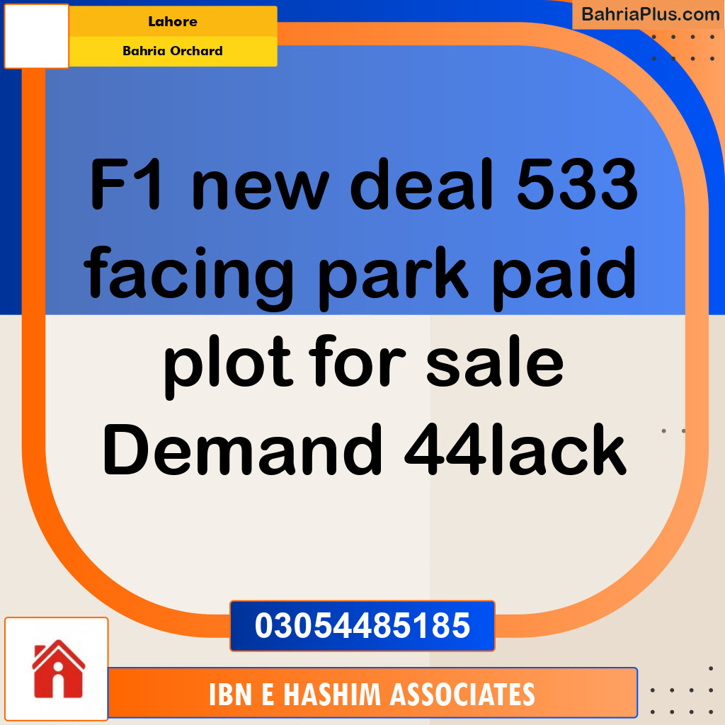 Residential Plot for Sale in Bahria Orchard, Lahore - (BP-314395)